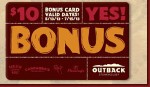 Outback offers gift card bonus