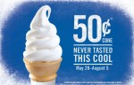 Burger King soft serve cone for 50&cent;