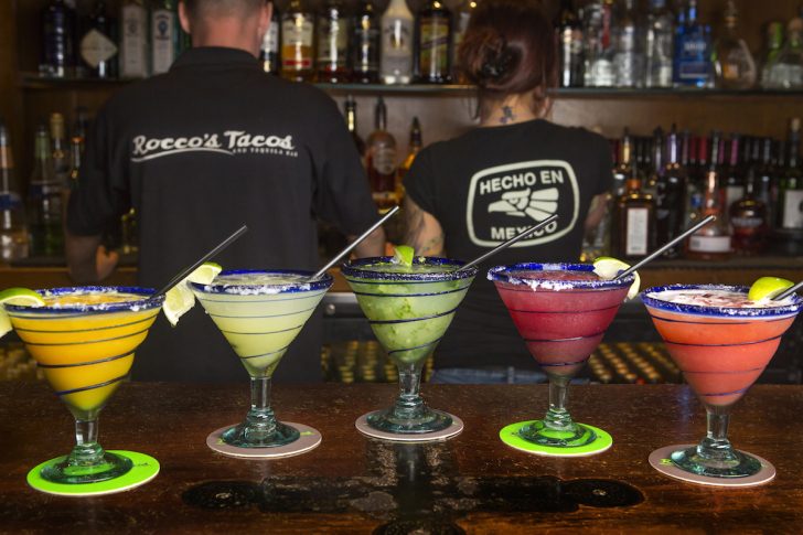 Assorted Margaritas for cinco de mayo / Rocco's Tacos