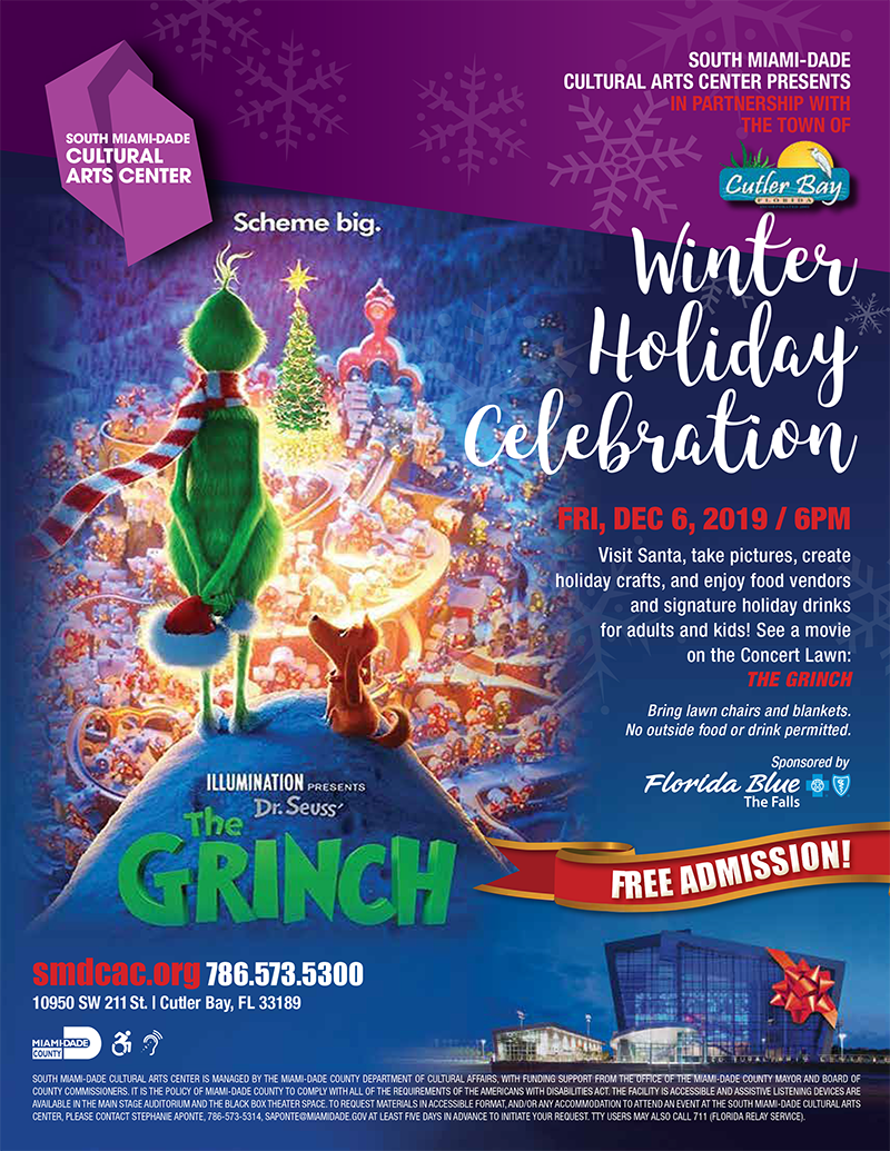 Free winter holiday celebration at South MiamiDade Cultural Arts