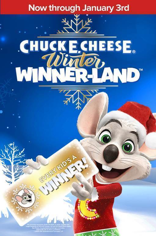 Wintertime Fun For The Kids At Chuck E. Cheese - Miami On The Cheap