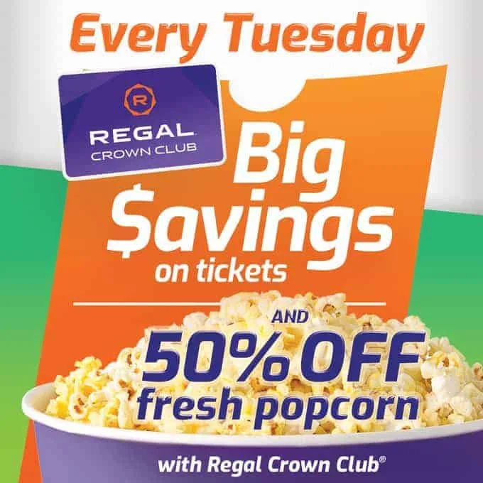 Regal Theatres: Discounted tickets on Tuesdays - South Florida on the Cheap