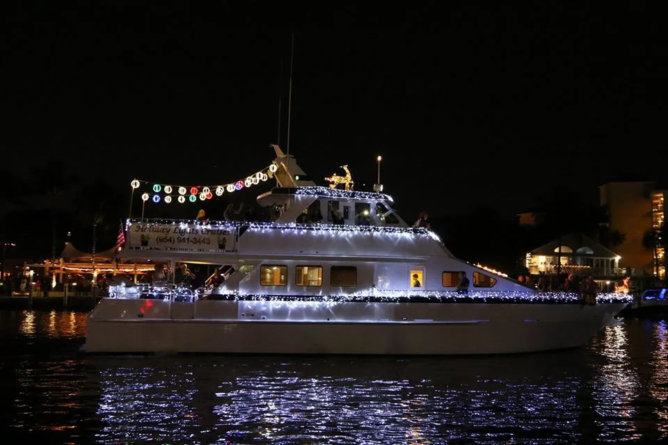 Holiday Boat Parade, Mizner Park & Lake Boca in Boca Raton