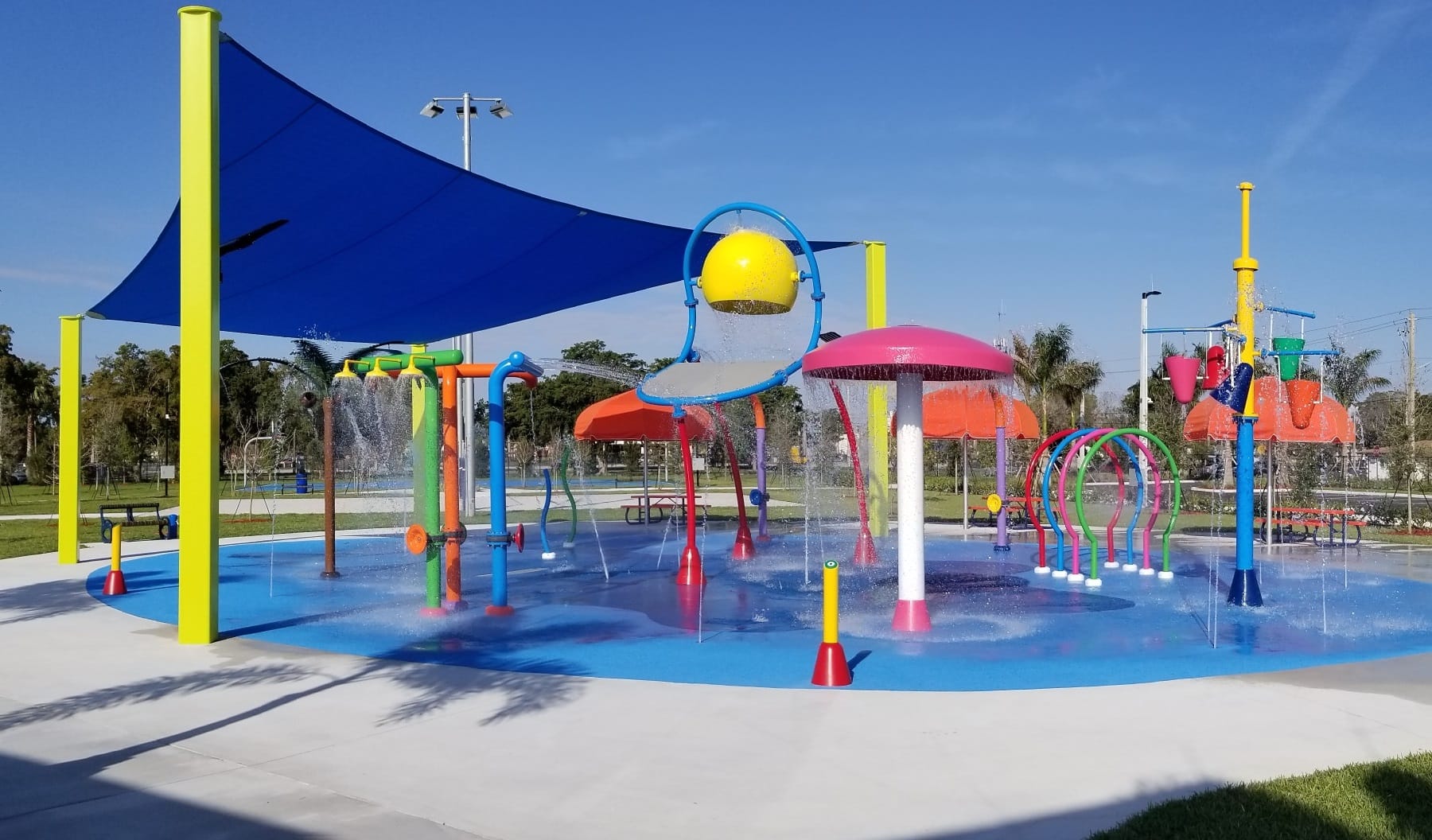 Waters Edge Park in Tamarac includes a book walk, fitness & water playground & entry is free