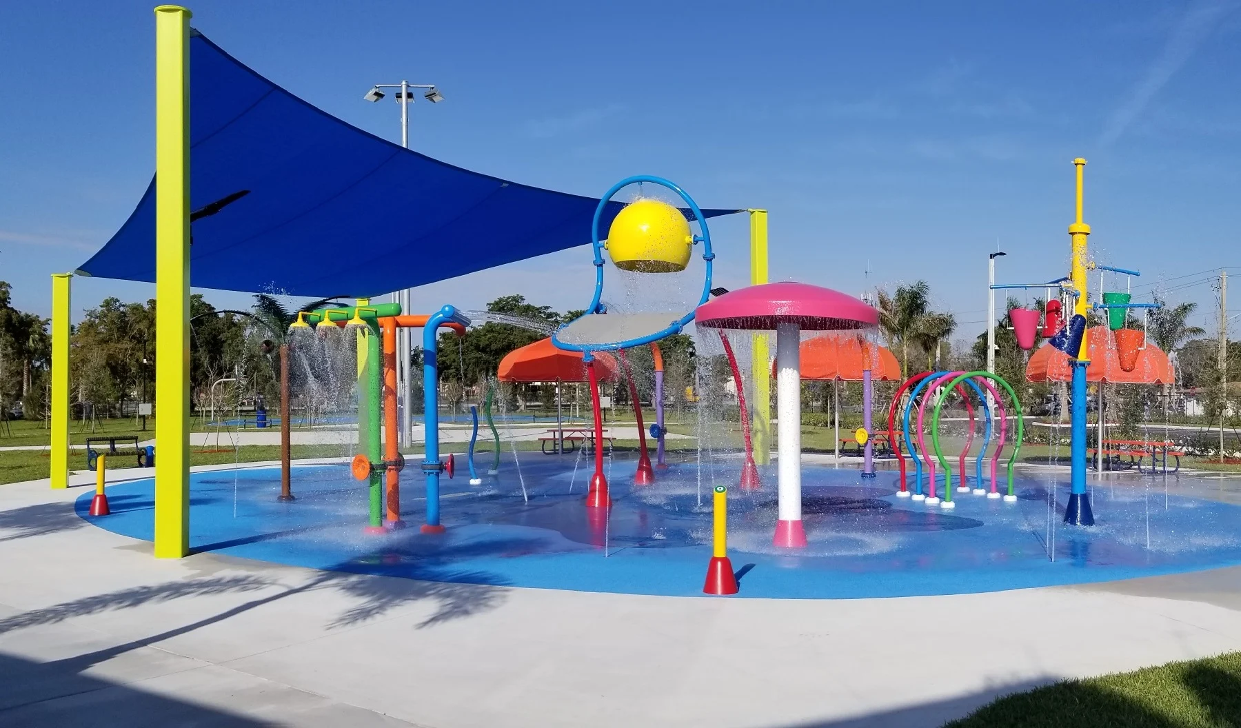 Waters Edge Park in Tamarac includes a book walk, fitness & water playground & entry is free
