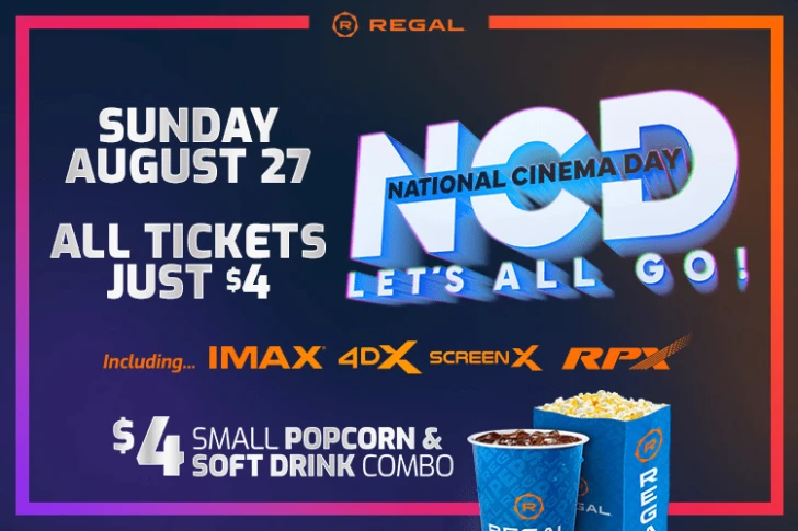 National Cinema Day: Aug. 27 movie tickets for $4 - South Florida on the  Cheap