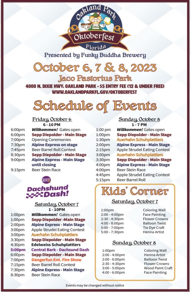 Oktoberfest in Oakland Park for $5, free for kids - South Florida on ...