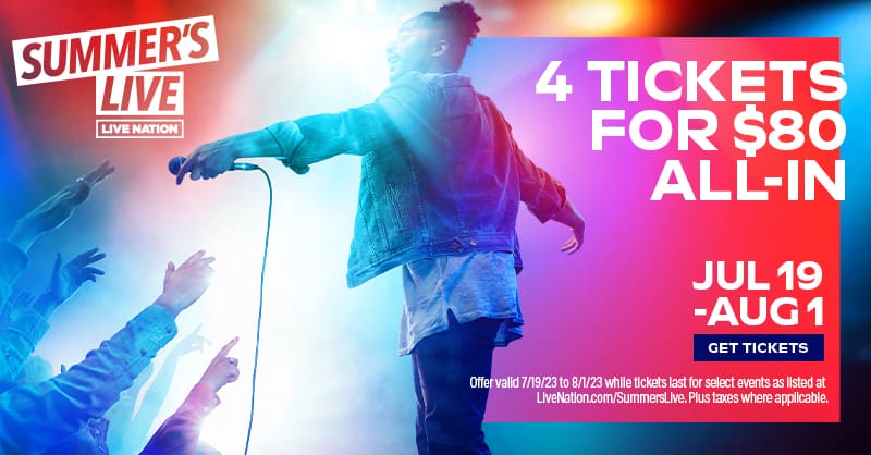 Live Nation Summer Live 4 for $80 ticket deals - South Florida on the Cheap