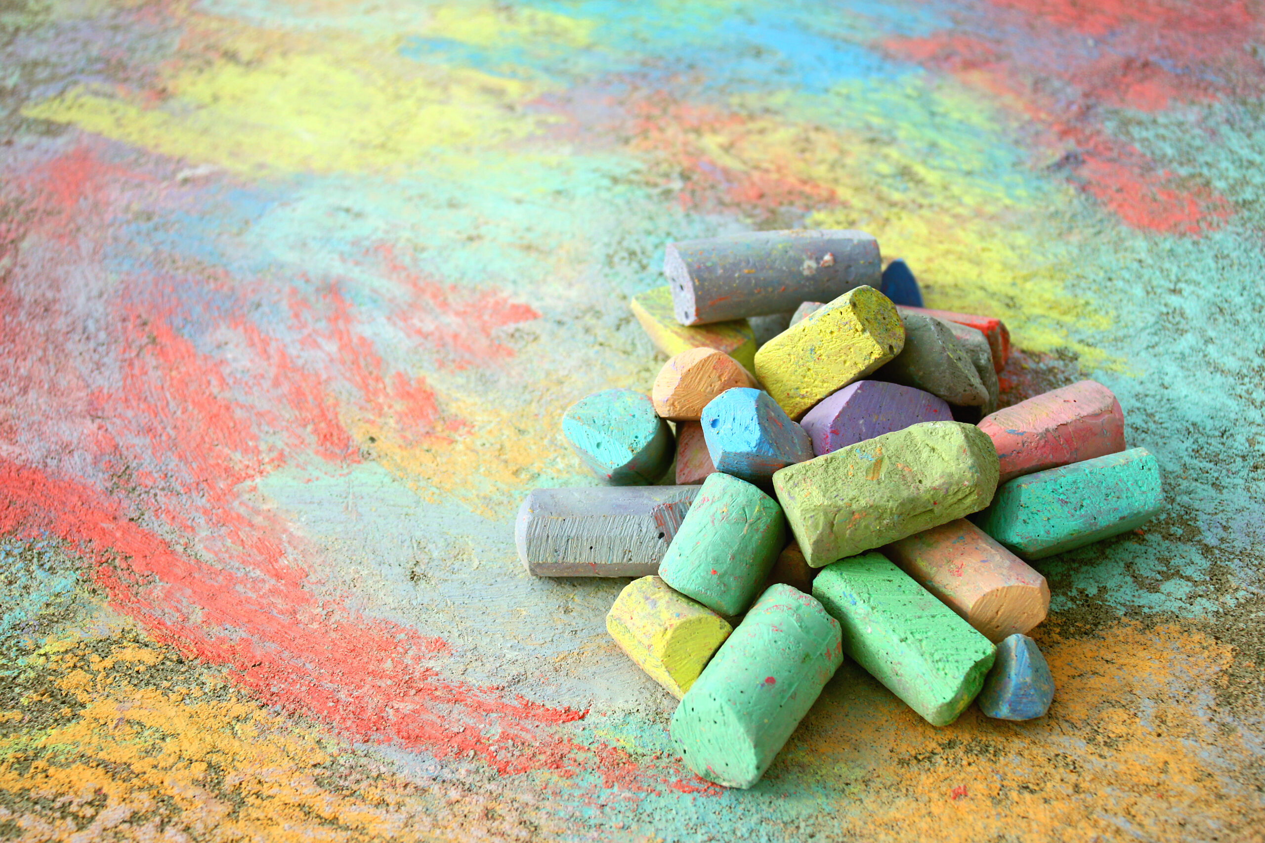 Draw on a sidewalk in Weston at free Chalk in the Park Day