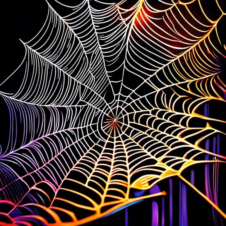 Ai-generated spider web using NightCafe