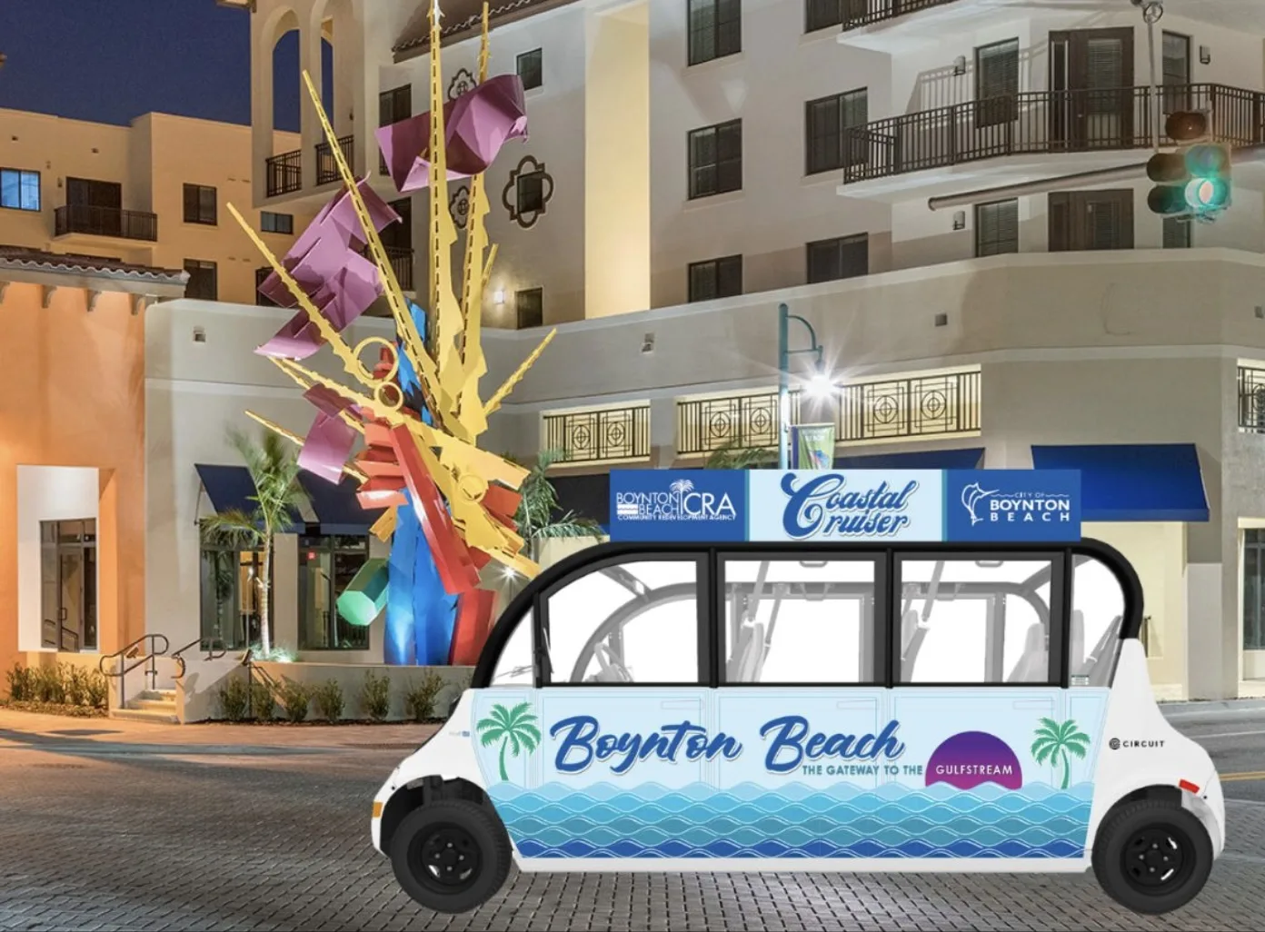 Get park-and-ride service on the Boynton Beach on-demand Coastal Cruiser