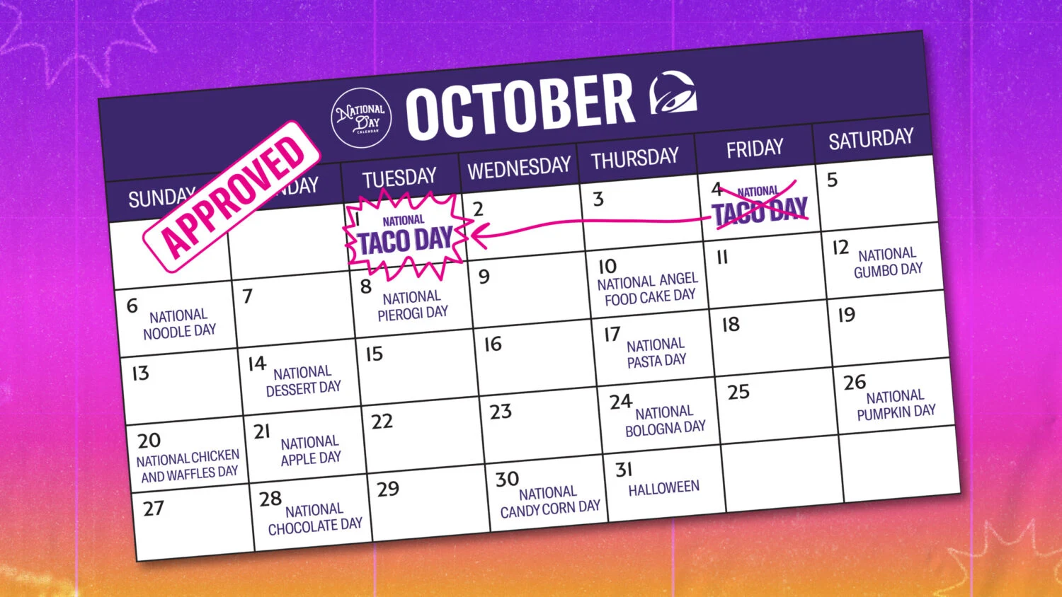 Taco Bell 1 tacos on National Taco Day, Oct. 1, and more South