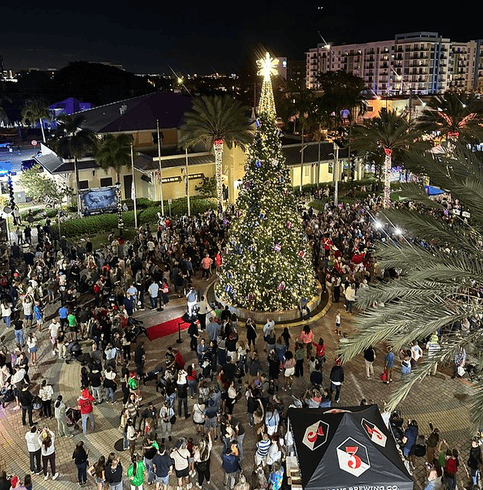 Light Up Dania includes drone show & skating rink with free entry