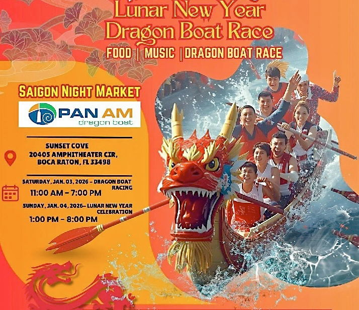 Asian Dragon Boat Festival, Lunar New Year, Boca Raton, Jan. 3-4