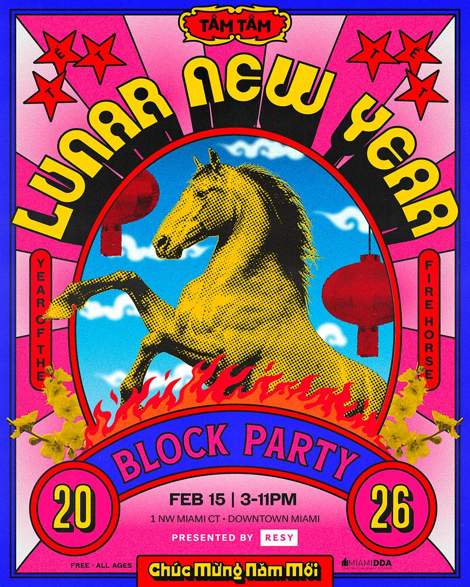Lunar New Year block party in downtown Miami