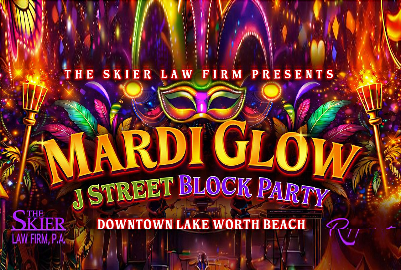 Mardi Glow J Street Block Party, Lake Worth, Feb. 13