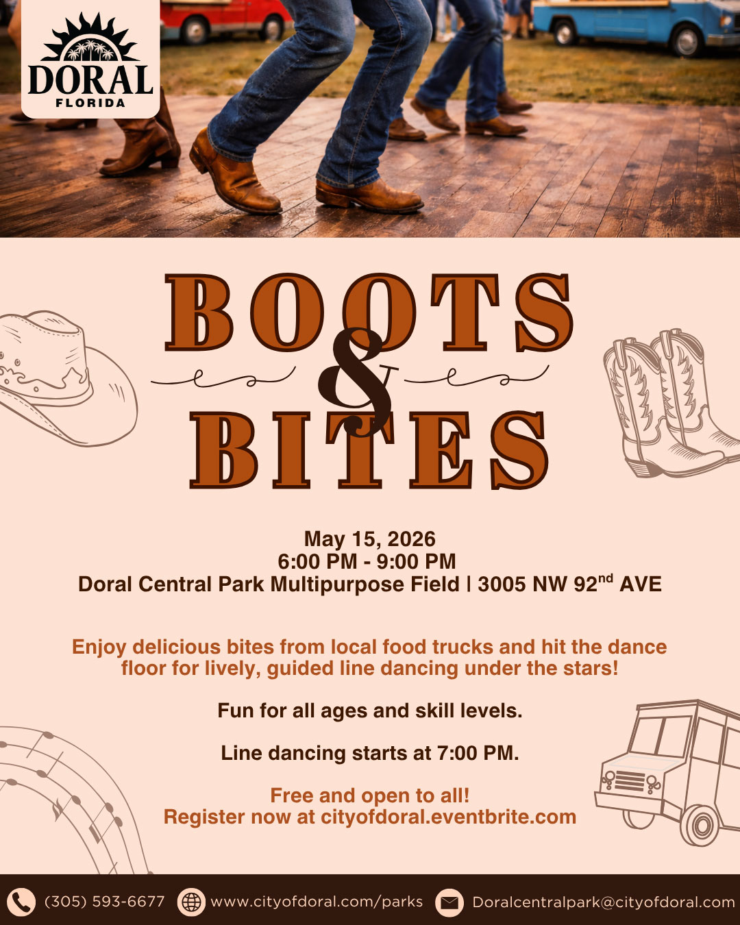 Free Boots & Bites event at Doral Central Park