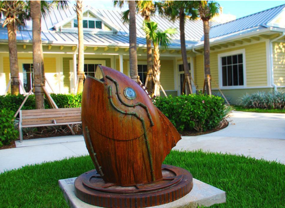 Pop into Pompano to see painted fish sculptures