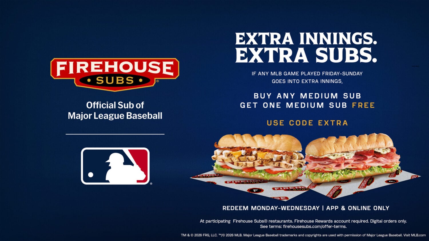 Extra baseball innings means fans score free subs at Firehouse Subs