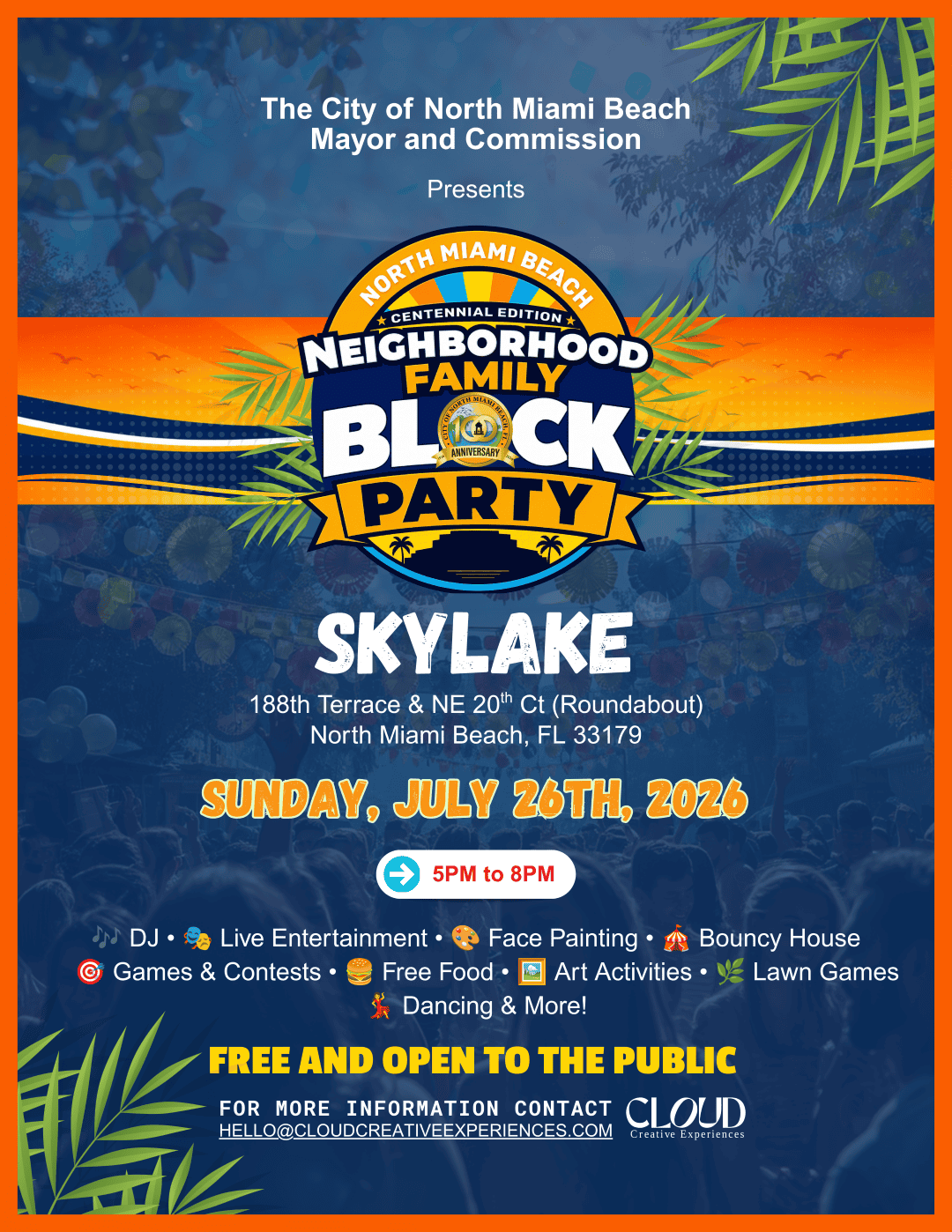 Free Neighborhood Family Block Party in North Miami Beach