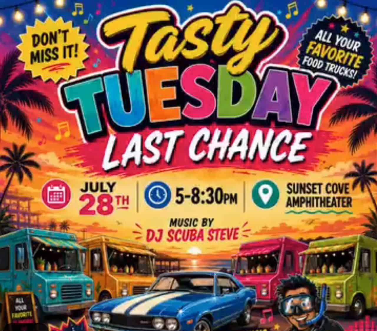 Last Tasty Tuesday with food, fun and a car show in West Boca