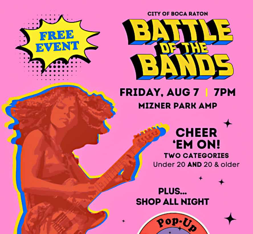 Free: 'Battle of the Bands' and Youth Market at Mizner Park, Aug. 7