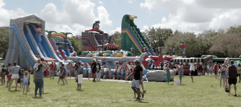 Free event with waterslides in Parkland