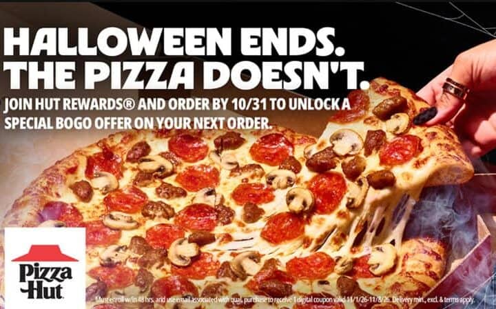 Pizza hut bogo halloween