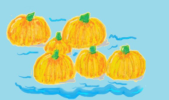 Floating Pumpkin Patch in Deerfield, entry is $3 & includes a pumpkin